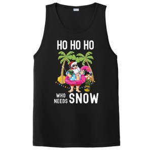 Christmas Palm Tree Santa Surfing Summer Beach Vacation PosiCharge Competitor Tank