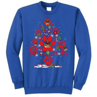 Christmas Paw Tree Funny Puppy Lover Dog Person Gift Sweatshirt