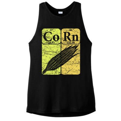 Corn Periodic Table Elements Corn Lover Ladies PosiCharge Tri-Blend Wicking Tank