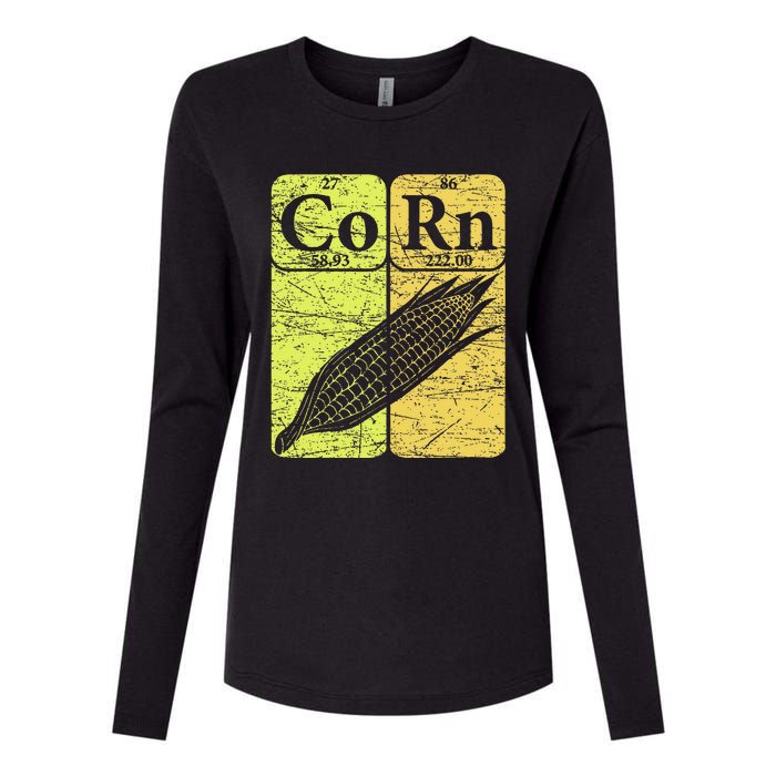 Corn Periodic Table Elements Corn Lover Womens Cotton Relaxed Long Sleeve T-Shirt