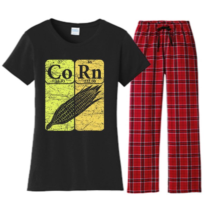 Corn Periodic Table Elements Corn Lover Women's Flannel Pajama Set