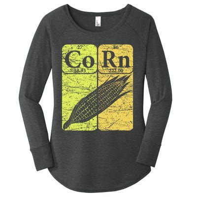 Corn Periodic Table Elements Corn Lover Women's Perfect Tri Tunic Long Sleeve Shirt