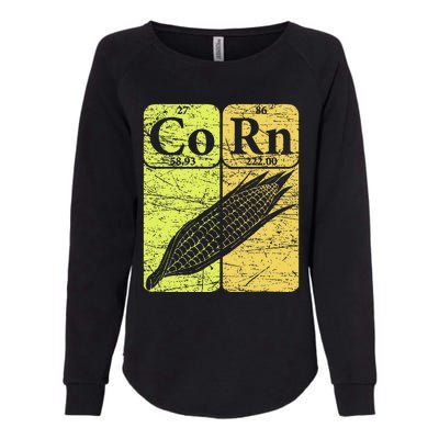 Corn Periodic Table Elements Corn Lover Womens California Wash Sweatshirt