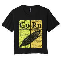 Corn Periodic Table Elements Corn Lover Women's Crop Top Tee