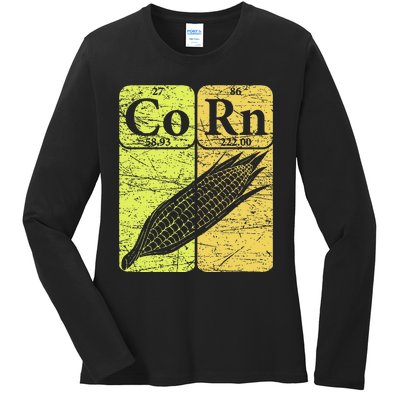 Corn Periodic Table Elements Corn Lover Ladies Long Sleeve Shirt