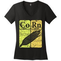 Corn Periodic Table Elements Corn Lover Women's V-Neck T-Shirt