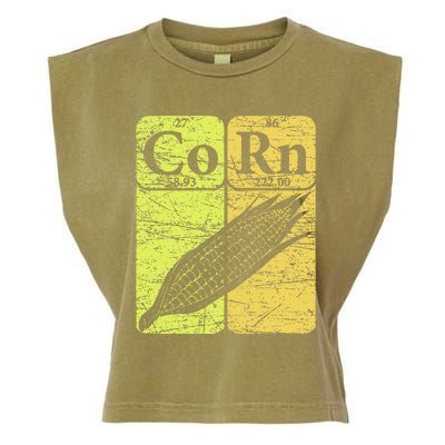 Corn Periodic Table Elements Corn Lover Garment-Dyed Women's Muscle Tee