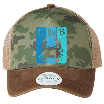 Crab Periodic Table Elements Seafood Crabbing Retro Crabber Legacy Tie Dye Trucker Hat