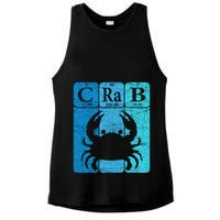 Crab Periodic Table Elements Seafood Crabbing Retro Crabber Ladies PosiCharge Tri-Blend Wicking Tank