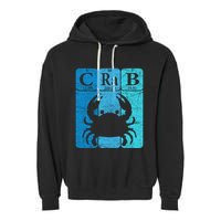 Crab Periodic Table Elements Seafood Crabbing Retro Crabber Garment-Dyed Fleece Hoodie
