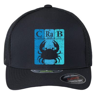 Crab Periodic Table Elements Seafood Crabbing Retro Crabber Flexfit Unipanel Trucker Cap