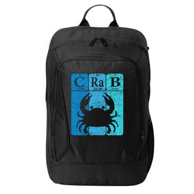 Crab Periodic Table Elements Seafood Crabbing Retro Crabber City Backpack