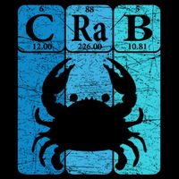Crab Periodic Table Elements Seafood Crabbing Retro Crabber Impact Tech Backpack