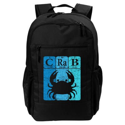 Crab Periodic Table Elements Seafood Crabbing Retro Crabber Backpack
