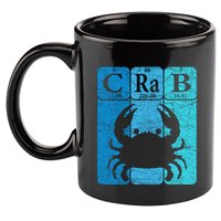 Crab Periodic Table Elements Seafood Crabbing Retro Crabber 11oz C Handle Ceramic Mug