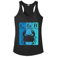 Crab Periodic Table Elements Seafood Crabbing Retro Crabber Ladies PosiCharge Competitor Racerback Tank