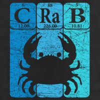 Crab Periodic Table Elements Seafood Crabbing Retro Crabber Trucker Hat