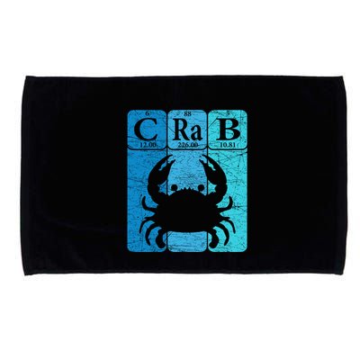 Crab Periodic Table Elements Seafood Crabbing Retro Crabber Microfiber Hand Towel
