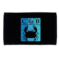 Crab Periodic Table Elements Seafood Crabbing Retro Crabber Microfiber Hand Towel