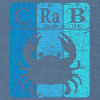 Crab Periodic Table Elements Seafood Crabbing Retro Crabber Garment-Dyed Sweatshirt