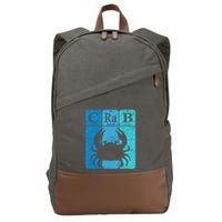 Crab Periodic Table Elements Seafood Crabbing Retro Crabber Cotton Canvas Backpack