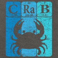 Crab Periodic Table Elements Seafood Crabbing Retro Crabber Cotton Canvas Backpack