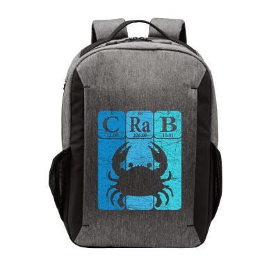Crab Periodic Table Elements Seafood Crabbing Retro Crabber Vector Backpack