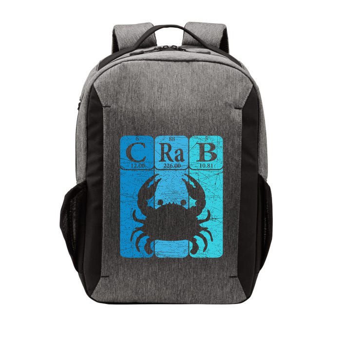 Crab Periodic Table Elements Seafood Crabbing Retro Crabber Vector Backpack