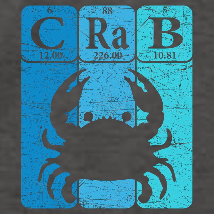Crab Periodic Table Elements Seafood Crabbing Retro Crabber Vector Backpack