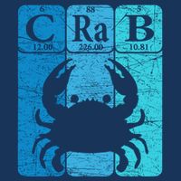Crab Periodic Table Elements Seafood Crabbing Retro Crabber 7 Panel Mesh Trucker Snapback Hat