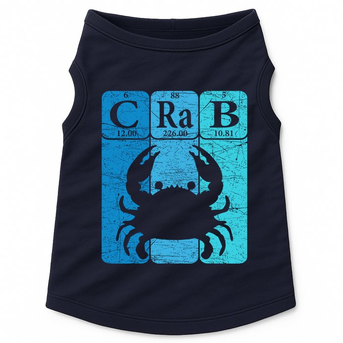 Crab Periodic Table Elements Seafood Crabbing Retro Crabber Doggie Tank