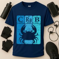 Crab Periodic Table Elements Seafood Crabbing Retro Crabber Performance Shirt