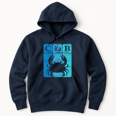 Crab Periodic Table Elements Seafood Crabbing Retro Crabber Hoodie