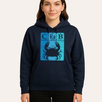Crab Periodic Table Elements Seafood Crabbing Retro Crabber Hoodie