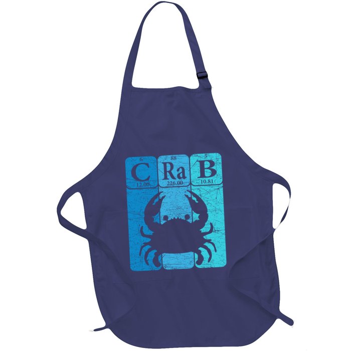 Crab Periodic Table Elements Seafood Crabbing Retro Crabber Apron
