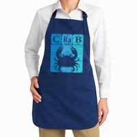 Crab Periodic Table Elements Seafood Crabbing Retro Crabber Apron