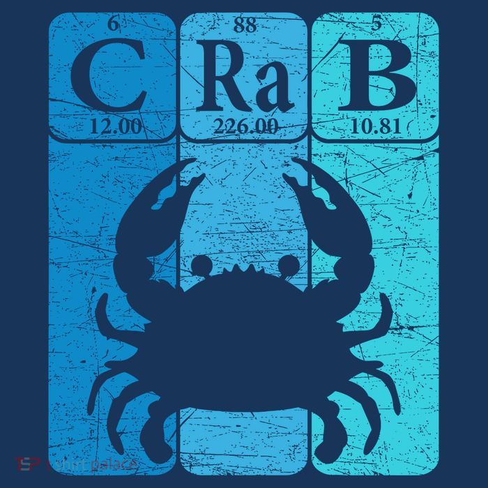 Crab Periodic Table Elements Seafood Crabbing Retro Crabber Apron