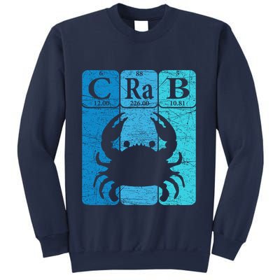 Crab Periodic Table Elements Seafood Crabbing Retro Crabber Sweatshirt