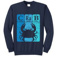 Crab Periodic Table Elements Seafood Crabbing Retro Crabber Sweatshirt
