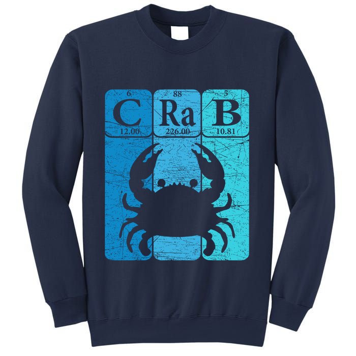 Crab Periodic Table Elements Seafood Crabbing Retro Crabber Sweatshirt