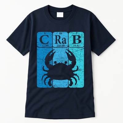 Crab Periodic Table Elements Seafood Crabbing Retro Crabber Tall T-Shirt