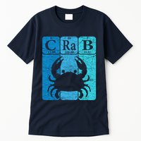 Crab Periodic Table Elements Seafood Crabbing Retro Crabber Tall T-Shirt