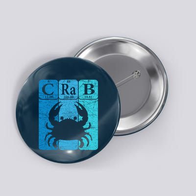 Crab Periodic Table Elements Seafood Crabbing Retro Crabber Button
