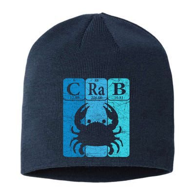 Crab Periodic Table Elements Seafood Crabbing Retro Crabber Sustainable Beanie