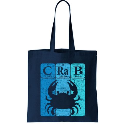 Crab Periodic Table Elements Seafood Crabbing Retro Crabber Bag