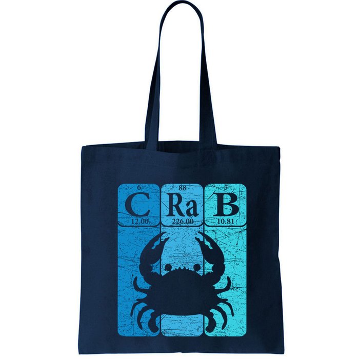Crab Periodic Table Elements Seafood Crabbing Retro Crabber Bag