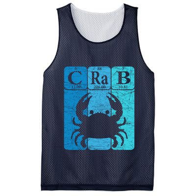 Crab Periodic Table Elements Seafood Crabbing Retro Crabber Mesh Reversible Basketball Jersey Tank