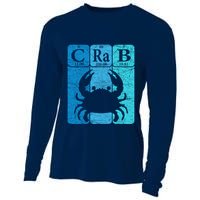 Crab Periodic Table Elements Seafood Crabbing Retro Crabber Cooling Performance Long Sleeve Crew