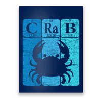 Crab Periodic Table Elements Seafood Crabbing Retro Crabber Poster