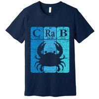 Crab Periodic Table Elements Seafood Crabbing Retro Crabber Premium T-Shirt